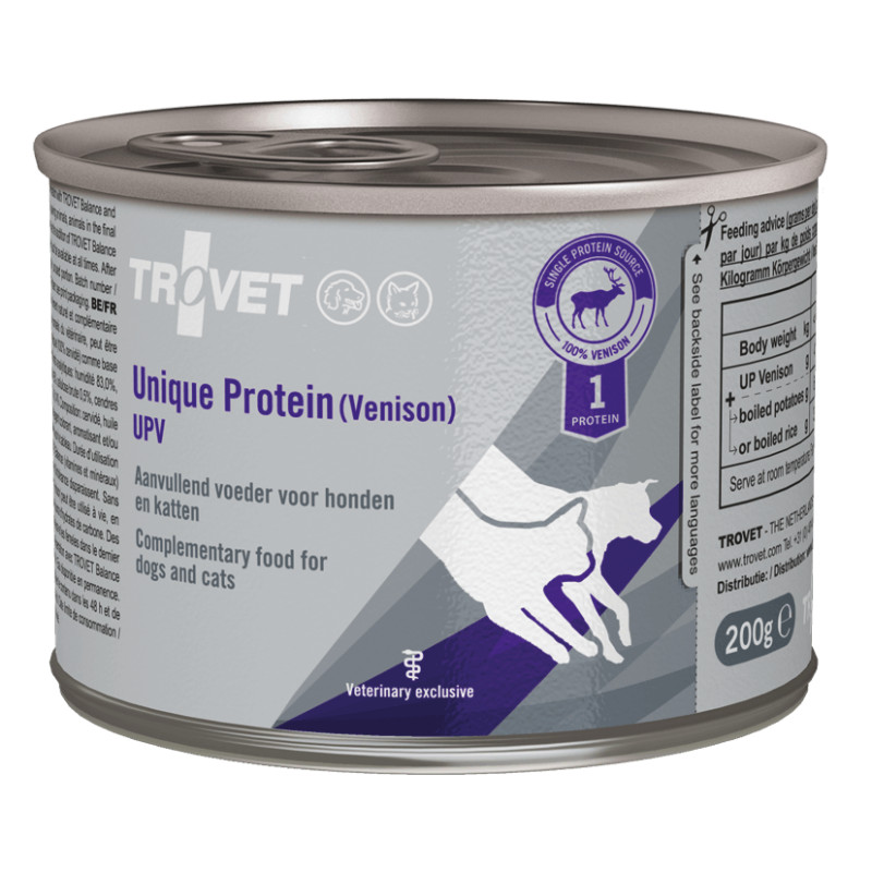 Trovet Unique Protein Venison konservai katėms ir šunims