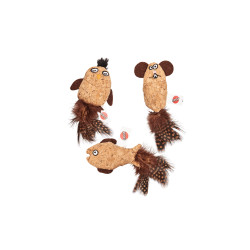 Ethical Products kamštinis žaislas su plunksnomis ir katžole katėms