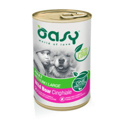 Oasy Adult Medium & Large Wild Boar vieno baltymo konservai su šerniena šunims