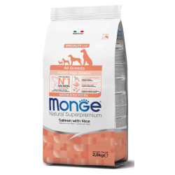 Monge All Breeds Puppy & Junior Salmon sausas maistas šuniukams