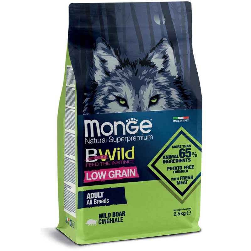 Monge BWild All Breeds Adult Wild Boar sausas maistas šunims