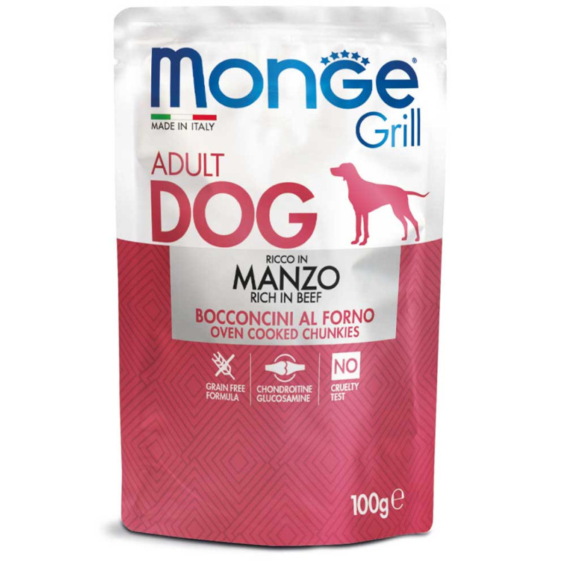 Monge Grill Dog Pouches konservai su jautiena šunims