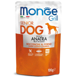 Monge Grill Dog Pouches konservai su antiena vyresnio amžiaus šunims