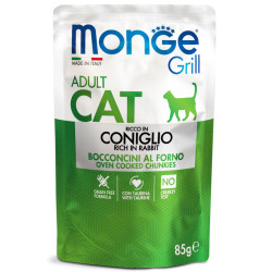 Monge Grill Cat Pouches konservai su triušiena katėms