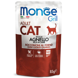 Monge Grill Cat Pouches konservai su ėriena katėms