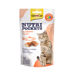 GimCat Nutri Pockets with Salmon and Omega 3&6 skanėstai katėms