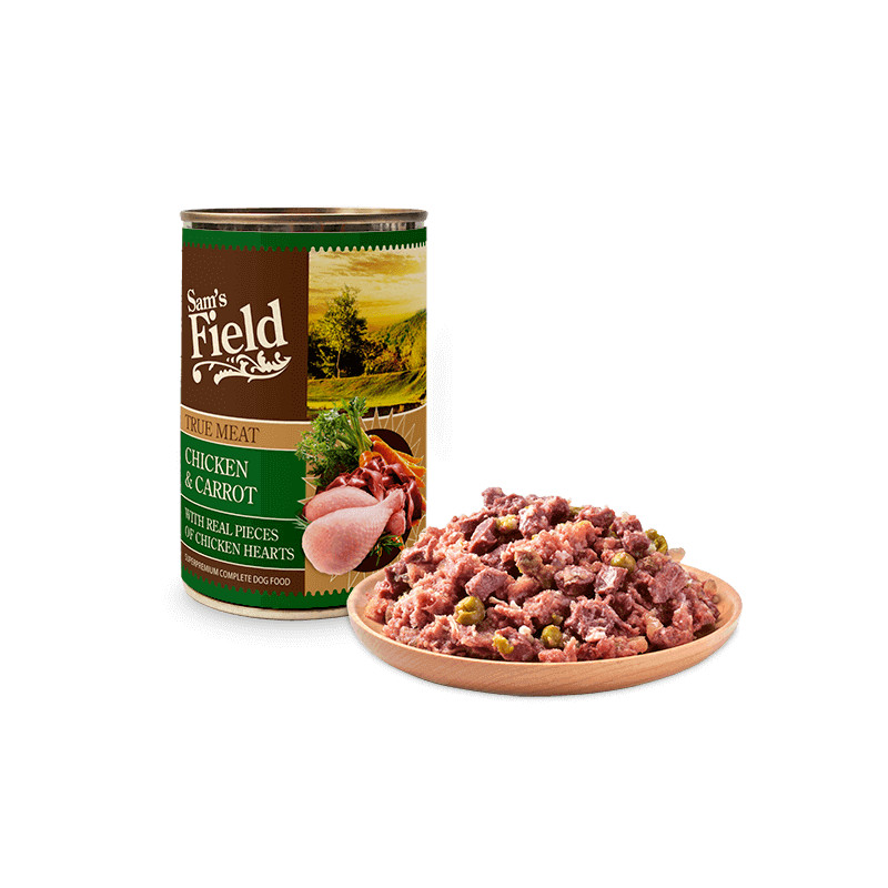 Sam's Field True Chicken Meat & Carrot konservai šunims