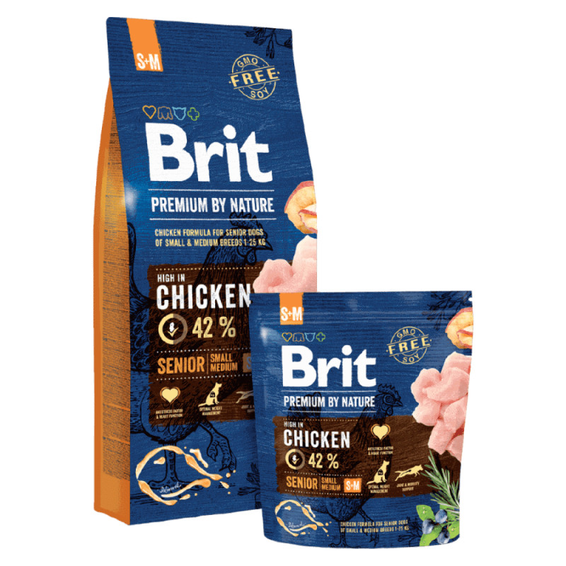 Brit Premium by Nature Senior S+M sausas maistas šunims