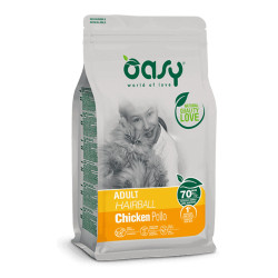 Oasy Adult Cat Hairball sausas maistas su vištiena katėms