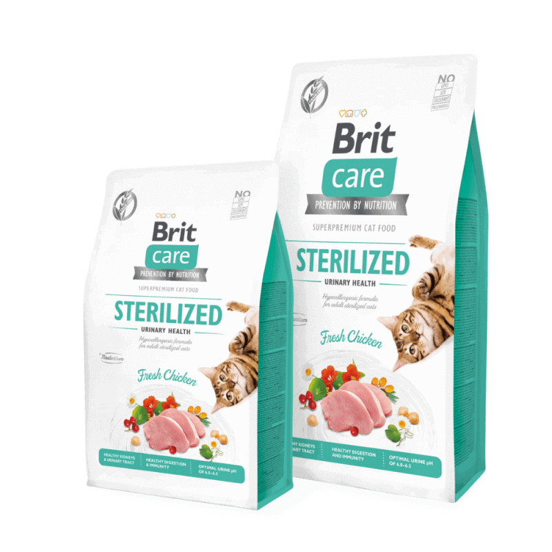 Brit Care Cat Sterilized sausas maistas sterilizuotoms katėms