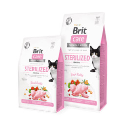 Brit Care Cat Sterilized Sensitive begrūdis sausas maistas sterilizuotoms jautrioms katėms