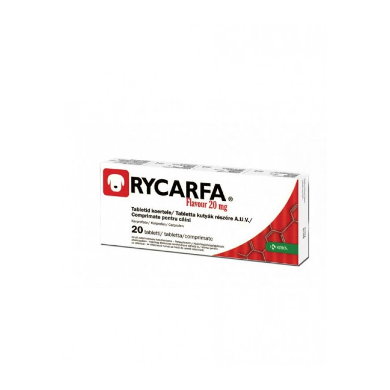 Rycarfa Flavour 20 mg tabletės šunims uždegimui ir skausmui mažinti