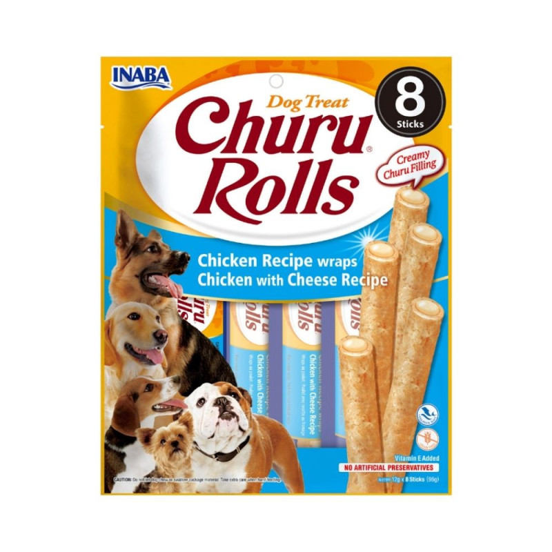 Churu Dog Rolls Chicken Cheese skanėstai šunims