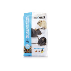 Benelux Primus visavertis pašaras su vaisiais ir daržovėmis pelėms, žiurkėms ir smiltpelėms