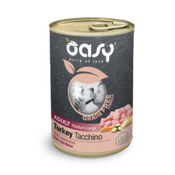 Oasy Grain Free Adult Medium & Large Turkey konservai su kalakutiena šunims