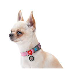 Waudog Re-Cotton atspindintis šviesą antkaklis su QR kodu šunims