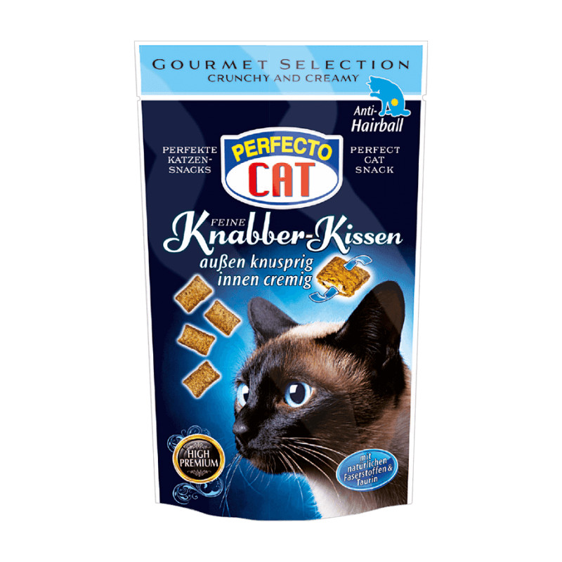 Perfecto Cat Anti-Hairball kremu įdaryti skanėstai katėms