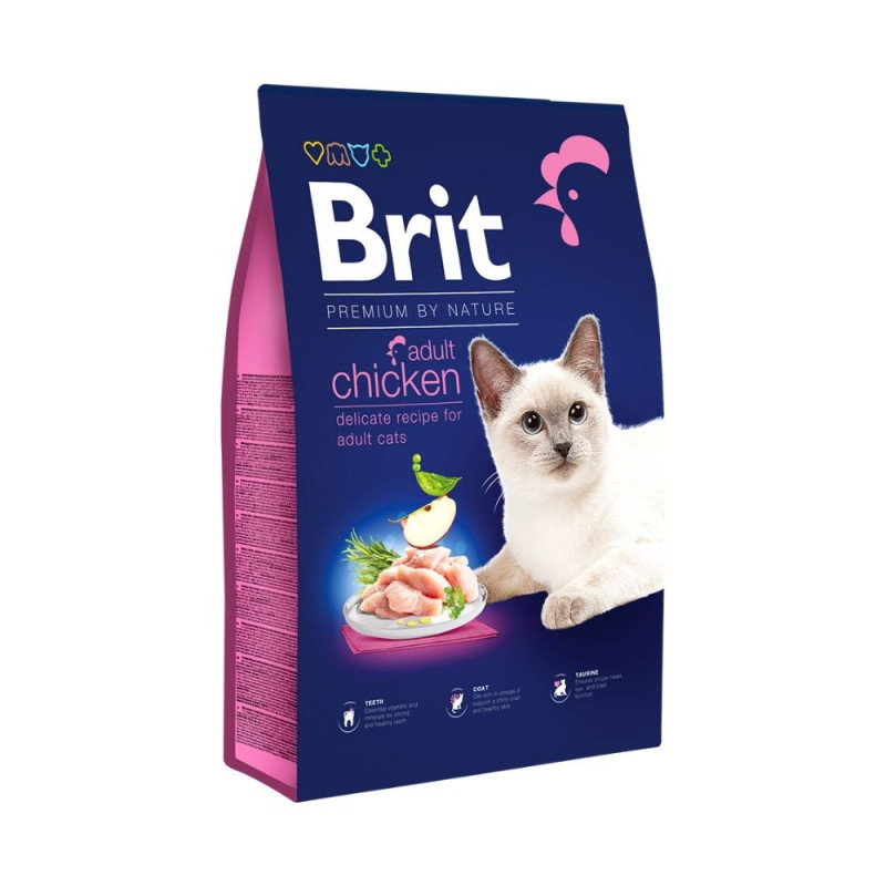 Brit Premium Cat Adult Chicken sausas maistas katėms