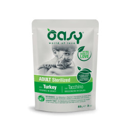Oasy Adult Sterilized Turkey guliašas su kalakutiena suaugusioms sterilizuotoms katėms