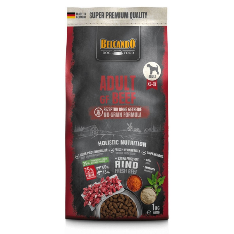 Belcando Adult Grain-Free Beef sausas begrūdis pašaras su jautiena šunims - Zoobaze.lt