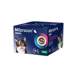 Milprazon Chewable 16 mg/40 mg tabletės nuo kirminų katėms