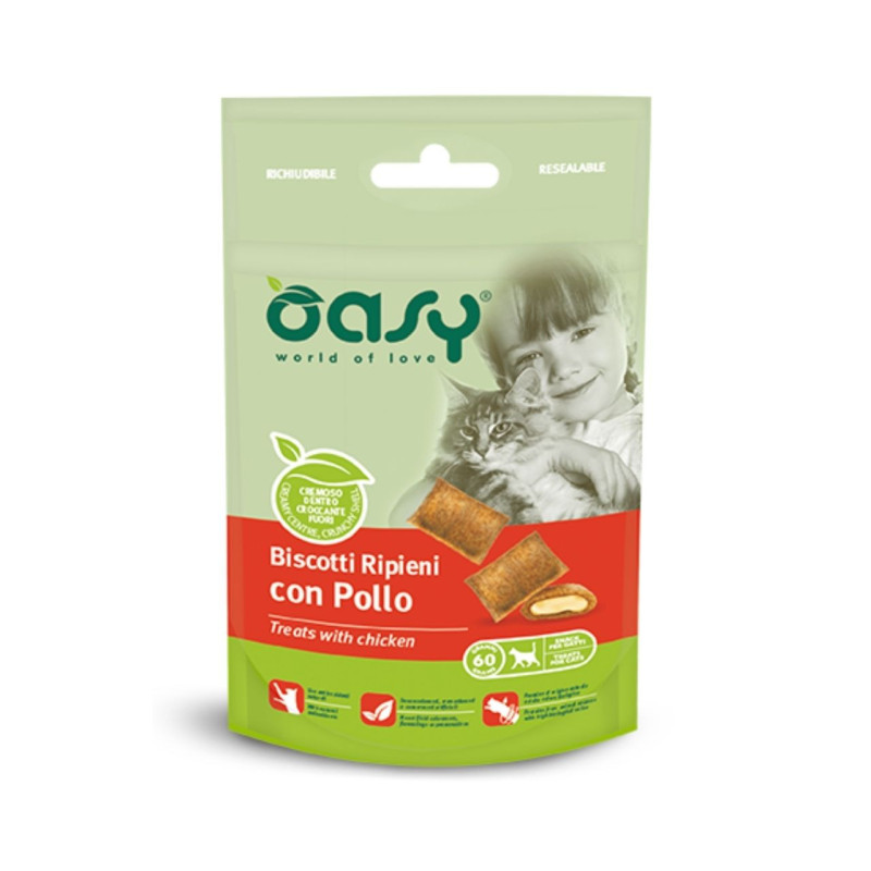 Oasy Treats with Chicken skanėstai su vištiena katėms