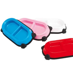 Camon dvigubas spalvotas dubenėlis katėms