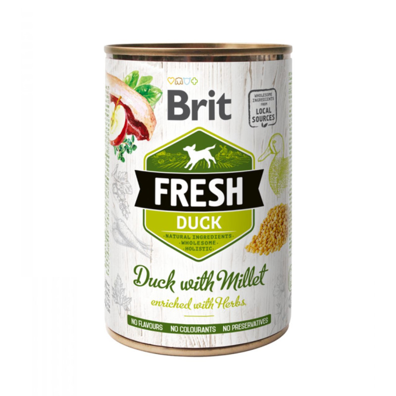 Brit Fresh Duck & Millet konservai šunims