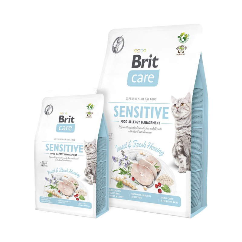 Brit Care Cat GF Insect & Fresh Herring sausas maistas katėms