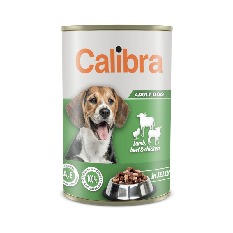 Calibra Dog Premium konservai su ėriena, jautiena ir vištiena šunims