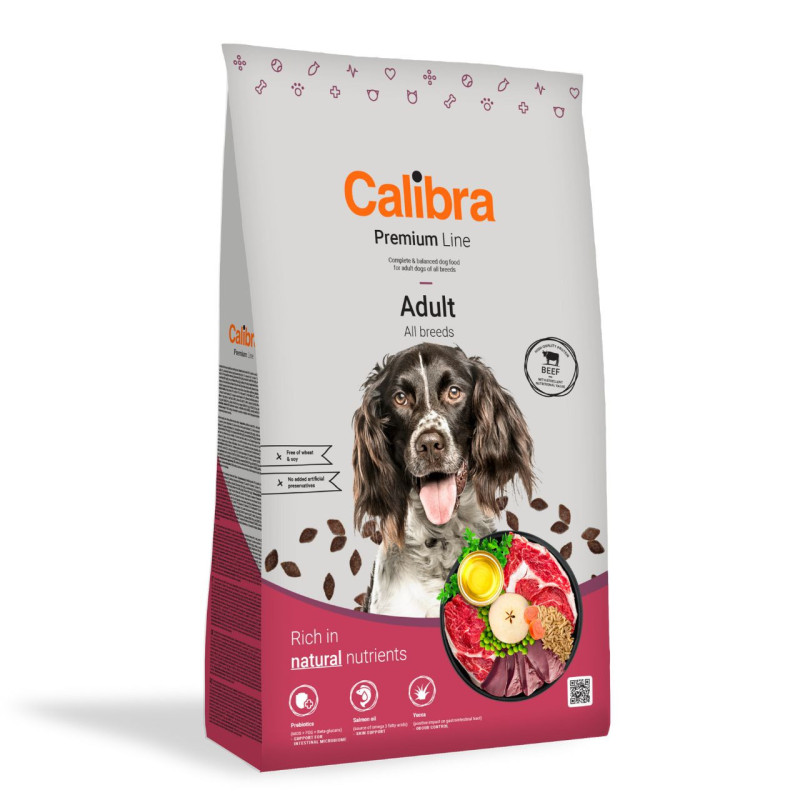 Calibra Dog Premium Adult Beef sausas maistas su jautiena šunims