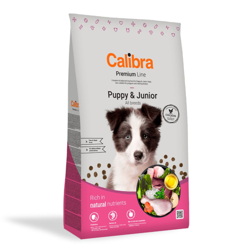 Calibra Dog Premium Puppy & Junior sausas maistas šuniukams ir jauniems šunims