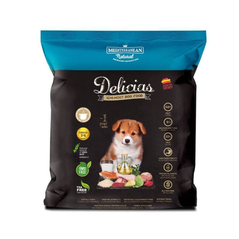 Mediterranean Delicias pusiau drėgnas pašaras šuniukams