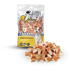 Calibra Joy Dog Mini vištienos ir menkės sumuštiniai skanėstai šunims