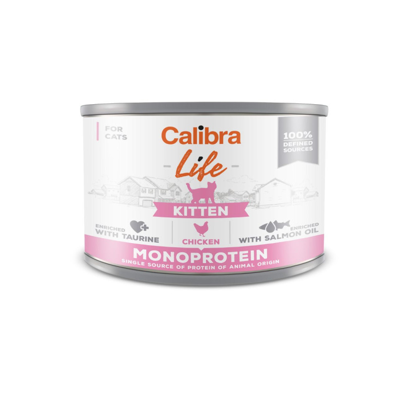 Calibra Life Kitten konservai su vištiena kačiukams