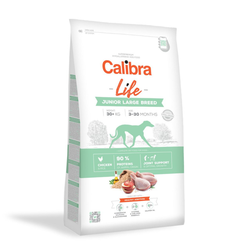Calibra Life Dog Junior sausas maistas su vištiena didelių veislių šuniukams