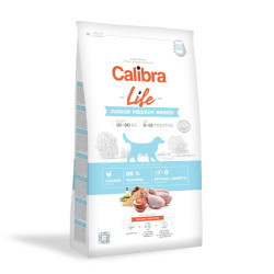 Calibra Life Dog Junior sausas pašaras su vištiena vidutinių veislių šuniukams