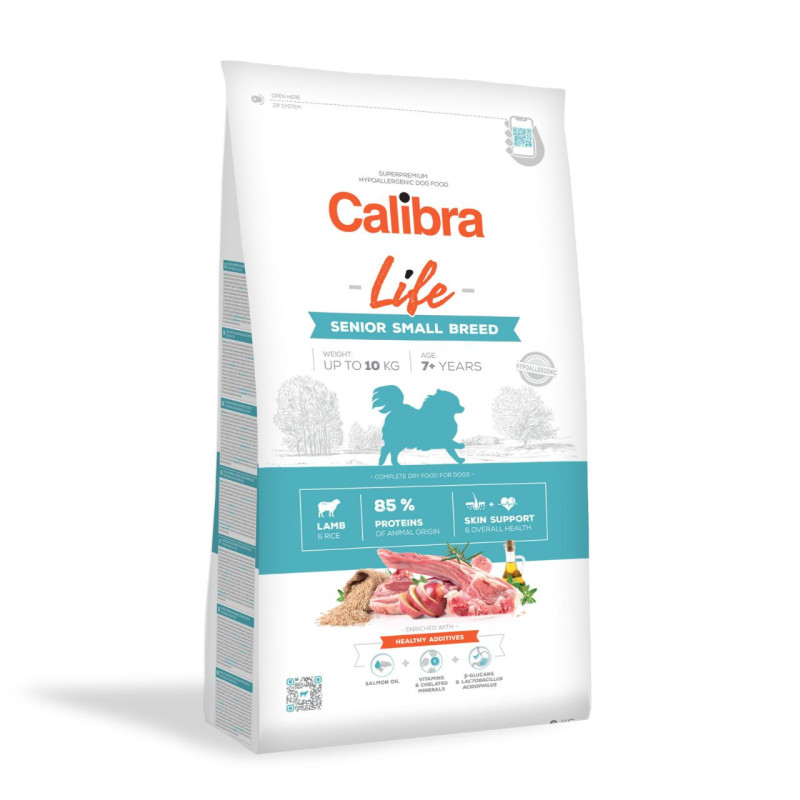 Calibra Life Dog Senior sausas maistas su ėriena mažų veislių šunims
