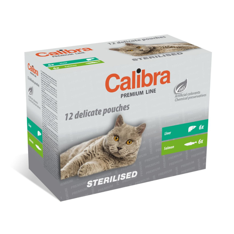 Calibra Pouch Cat Sterilised Multipack konservų padaže rinkinys katėms