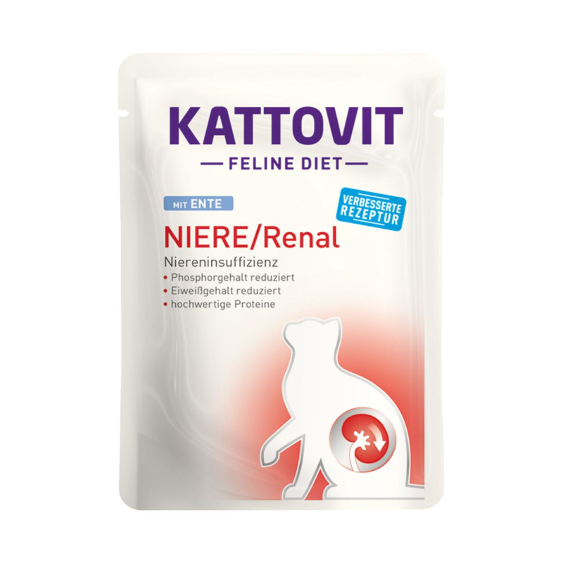 Kattovit Feline Diet Kidney/Renal guliašas su antiena katėms