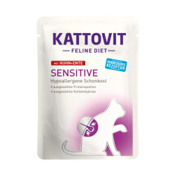 Kattovit Feline Diet Sensitive guliašas su vištiena ir antiena katėms