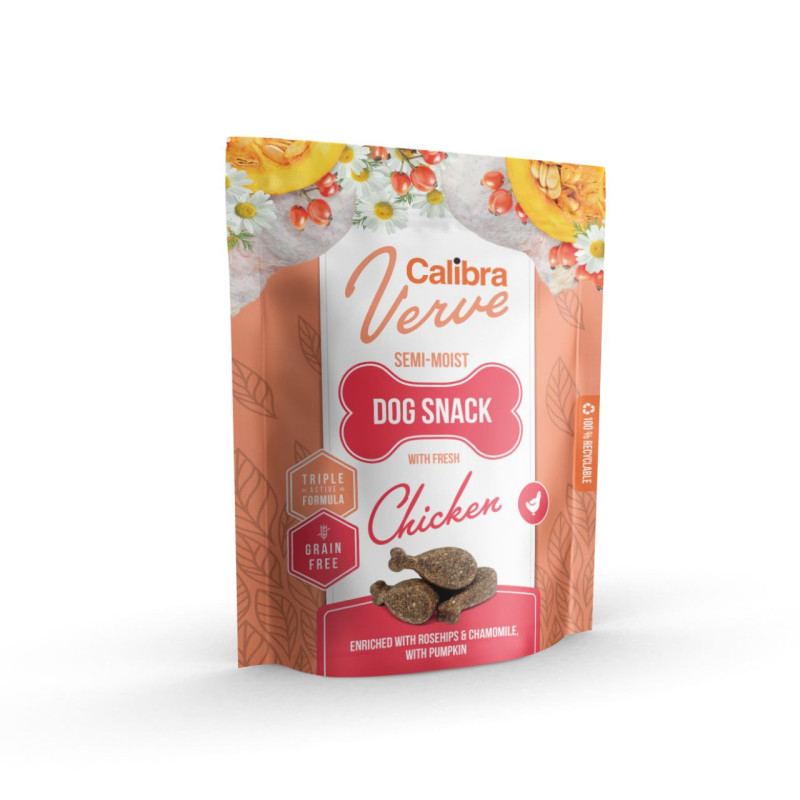Calibra Verve Dog skanėstai su šviežia vištiena šunims