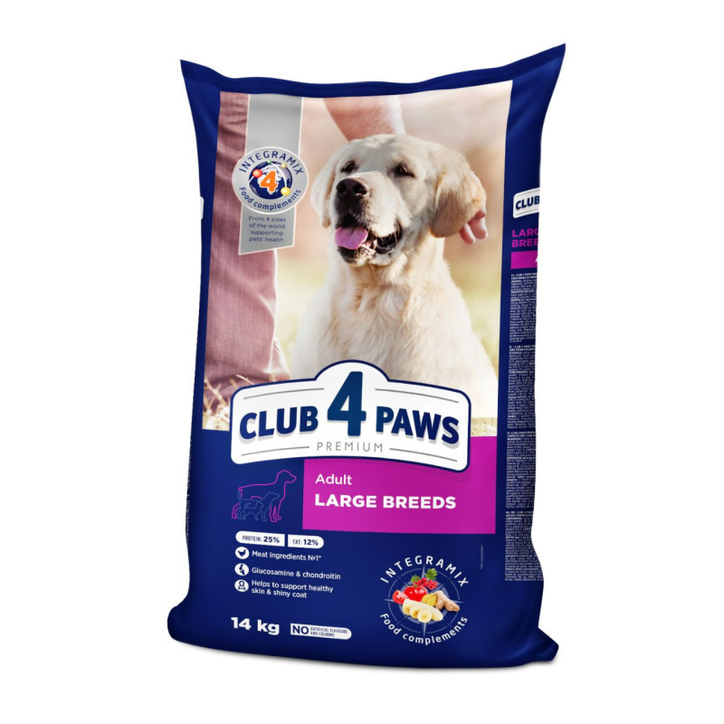 Club 4 Paws Large Breeds sausas pašaras didelių veislių šunims