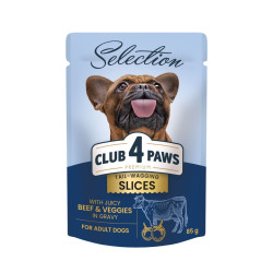 Club 4 Paws Premium Selection konservai su jautiena ir daržovėmis padaže suaugusiems šunims