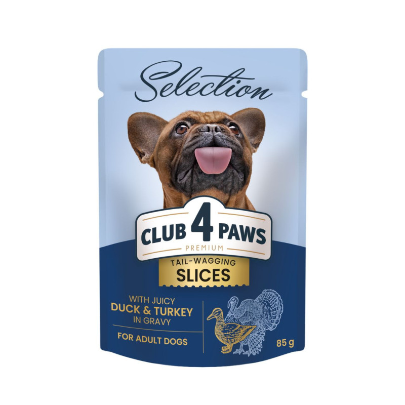 Club 4 Paws Premium Selection konservai su antiena ir kalakutiena padaže suaugusiems šunims