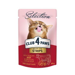 Club 4 Paws Premium Selection konservai su jautiena kreminėje brokolių sriuboje suaugusioms katėms