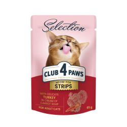 Club 4 Paws Premium Selection konservai su kalakutiena kreminėje morkų sriuboje suaugusioms katėms