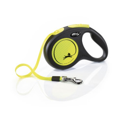Flexi New Neon juostinis pavadys šunims