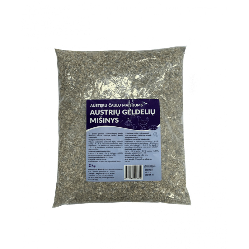 Ruvera austrių geldelių mišinys paukščiams