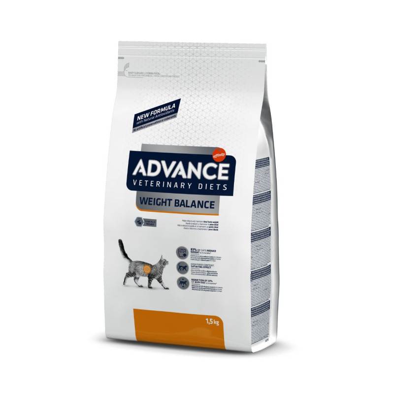 Advance Veterinary Diets Weight Balance Cat sausas pašaras katėms